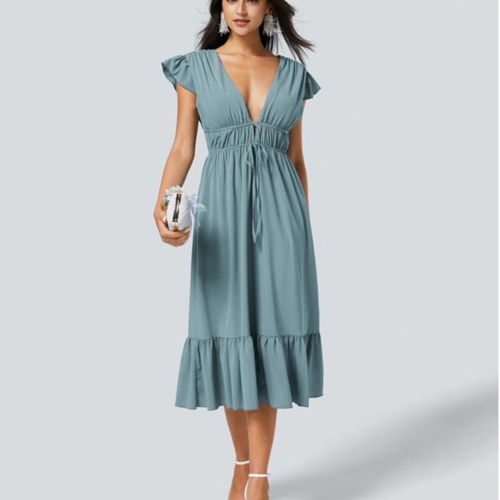 Elegant Teal Midi Dress